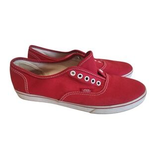 Vans Authentic Red Canvas Sneakers Mens 8 / Womens‎ Size 9.5 Skate Shoes